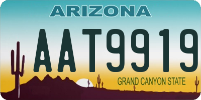 AZ license plate AAT9919