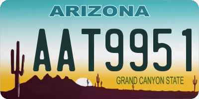 AZ license plate AAT9951