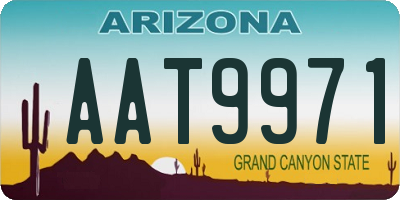 AZ license plate AAT9971