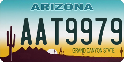 AZ license plate AAT9979