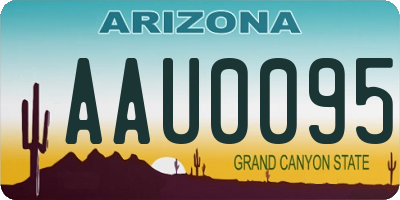 AZ license plate AAU0095