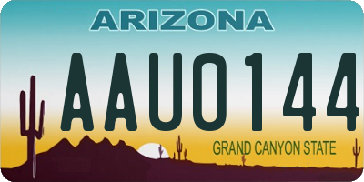 AZ license plate AAU0144