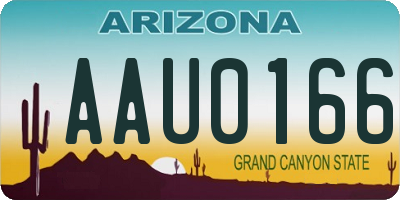 AZ license plate AAU0166