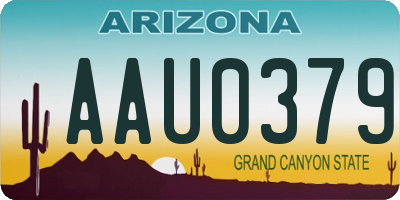 AZ license plate AAU0379
