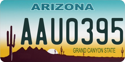 AZ license plate AAU0395