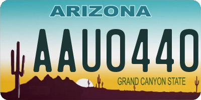 AZ license plate AAU0440