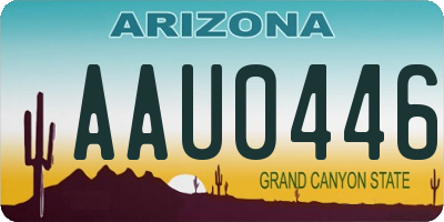 AZ license plate AAU0446