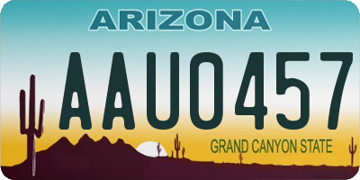 AZ license plate AAU0457