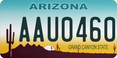AZ license plate AAU0460