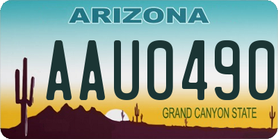 AZ license plate AAU0490