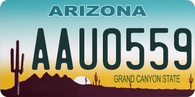 AZ license plate AAU0559
