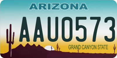 AZ license plate AAU0573