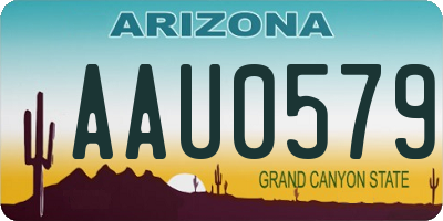 AZ license plate AAU0579