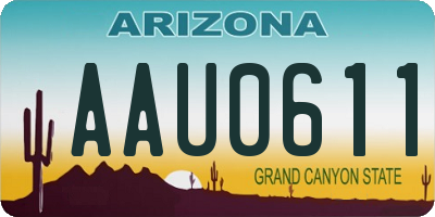 AZ license plate AAU0611