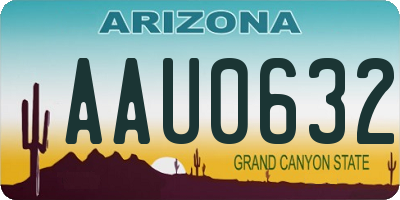 AZ license plate AAU0632