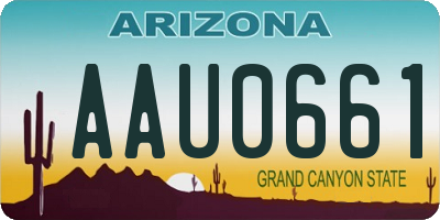 AZ license plate AAU0661