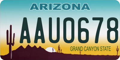 AZ license plate AAU0678
