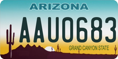 AZ license plate AAU0683
