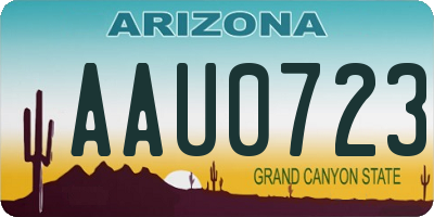 AZ license plate AAU0723