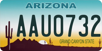 AZ license plate AAU0732