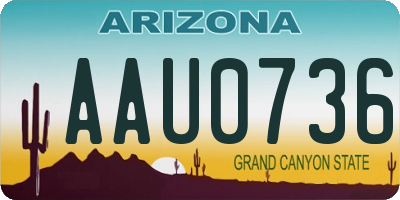 AZ license plate AAU0736