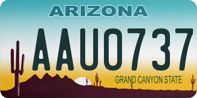 AZ license plate AAU0737