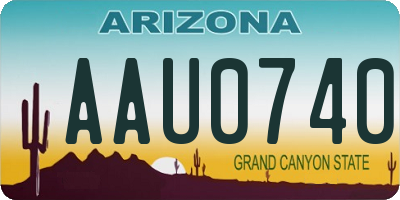 AZ license plate AAU0740