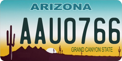 AZ license plate AAU0766