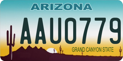 AZ license plate AAU0779