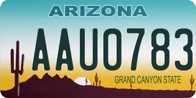 AZ license plate AAU0783