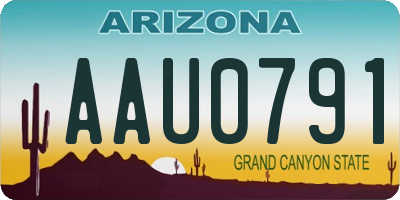AZ license plate AAU0791