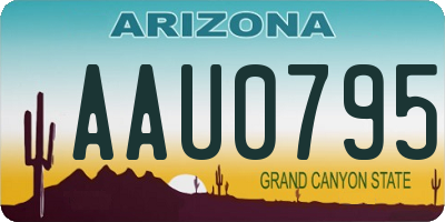 AZ license plate AAU0795
