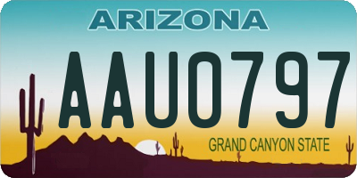 AZ license plate AAU0797