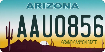 AZ license plate AAU0856