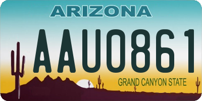 AZ license plate AAU0861