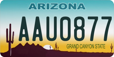 AZ license plate AAU0877
