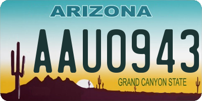 AZ license plate AAU0943