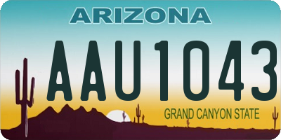 AZ license plate AAU1043