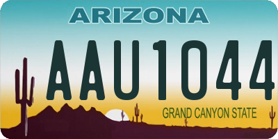 AZ license plate AAU1044