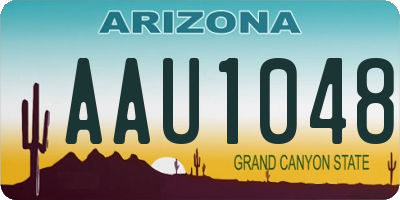 AZ license plate AAU1048