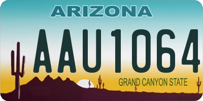 AZ license plate AAU1064