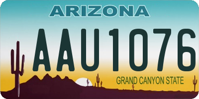 AZ license plate AAU1076