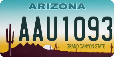 AZ license plate AAU1093