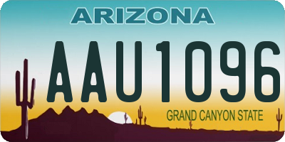 AZ license plate AAU1096