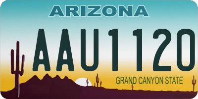 AZ license plate AAU1120