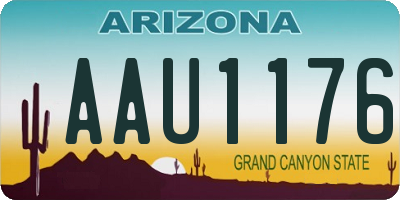 AZ license plate AAU1176