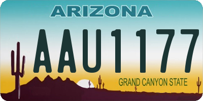 AZ license plate AAU1177