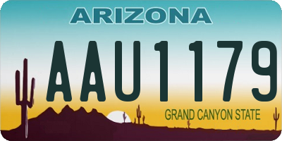 AZ license plate AAU1179