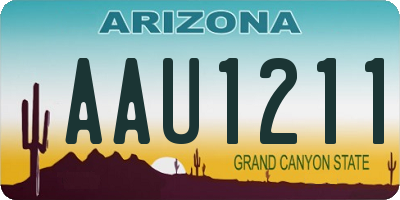 AZ license plate AAU1211