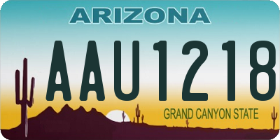 AZ license plate AAU1218